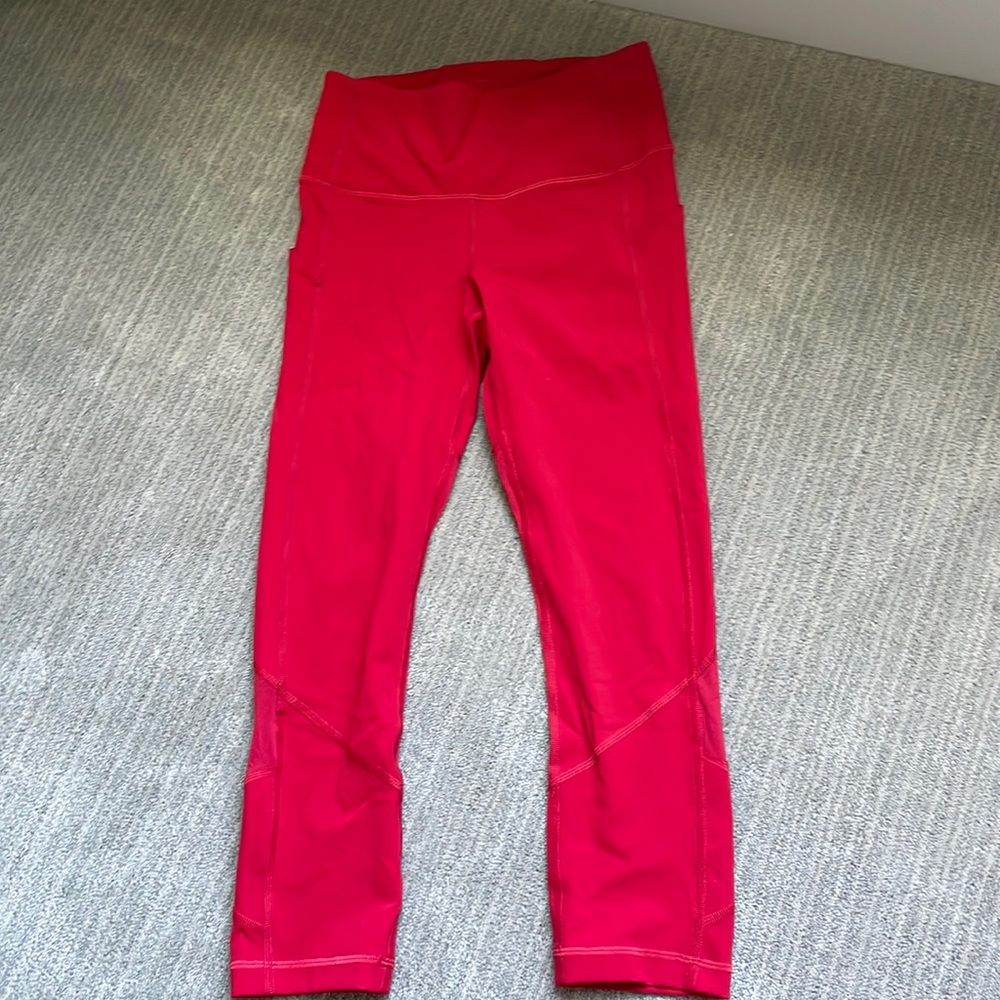 Lululemon red fast and free legging